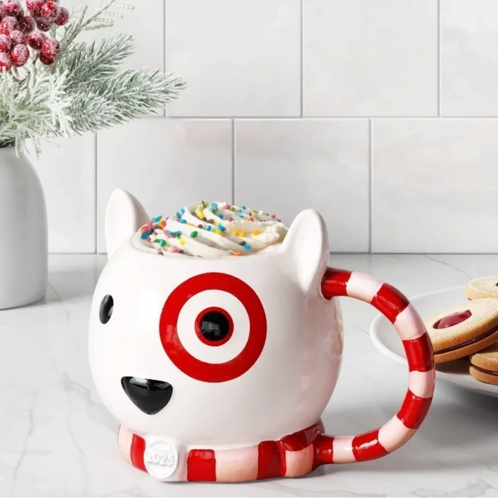 Target Wondershop Christmas Figural Bullseye With Scarf Coffee Tea Mug Cup 2025
